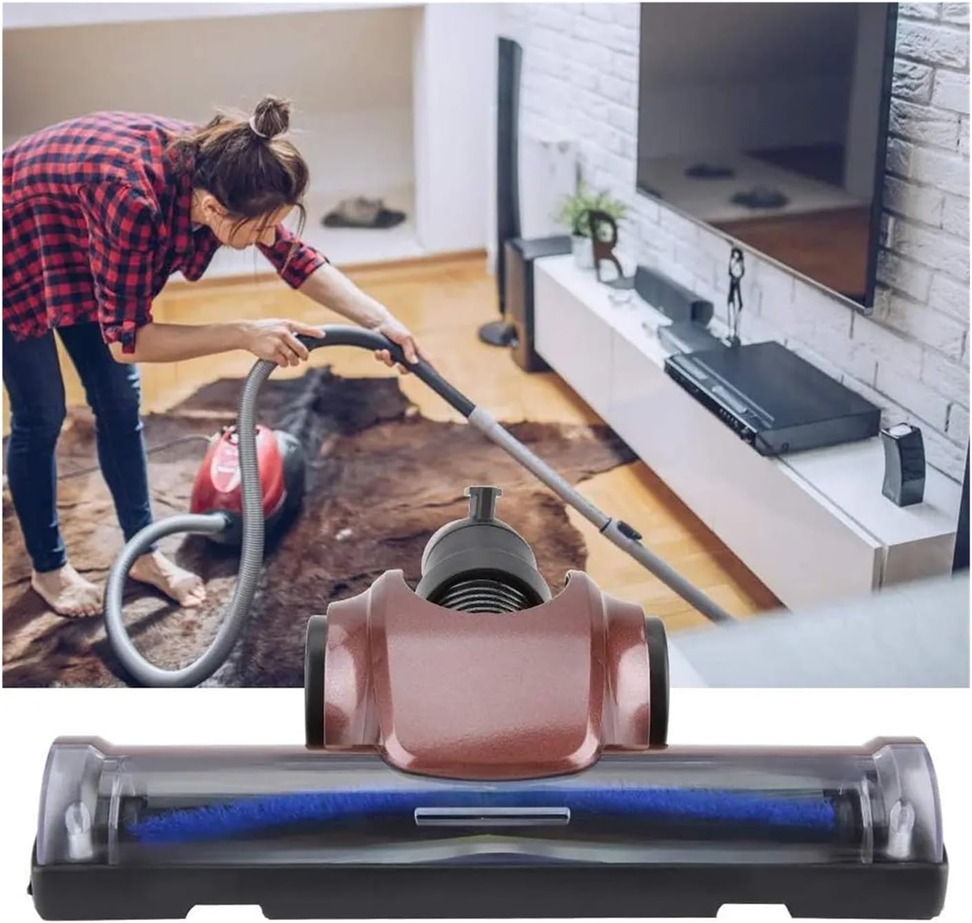 Universal Vacuum Cleaner Floor Carpet Brush Head 32mm Inner Diameter Plastic Nozzle Brush Attachment Home Appliance Accessories