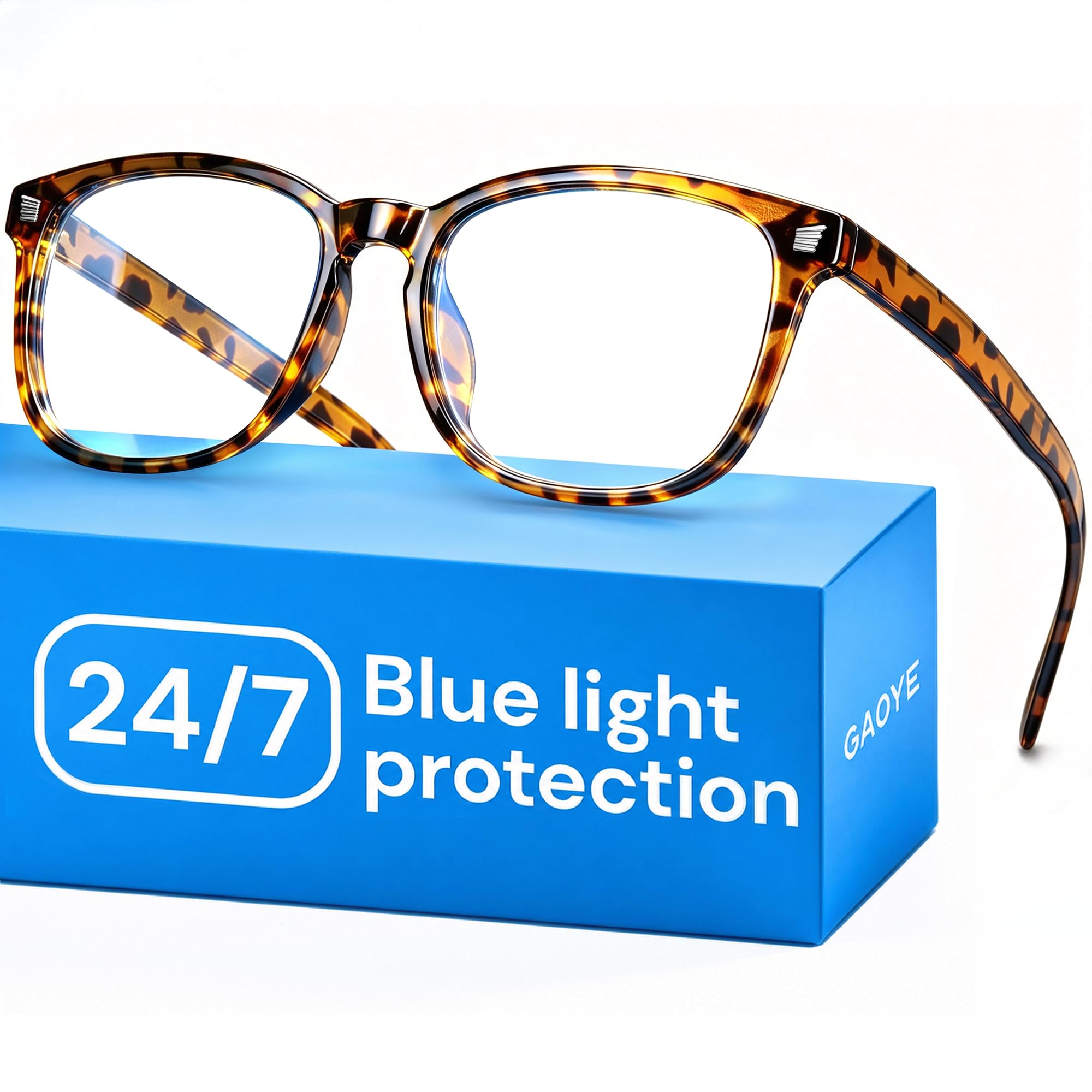 Photo 1 of Gaoye Blue Light Glasses for Computer & Gaming - Tortoise