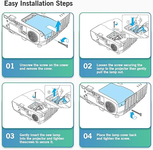 Miniatura 6 de ET-LAE4000 Bombilla de repuesto para proyector Panasonic PT-AE400 Panasonic PT-AE4000 PT-AE4000U PT-AE4000E con carcasa