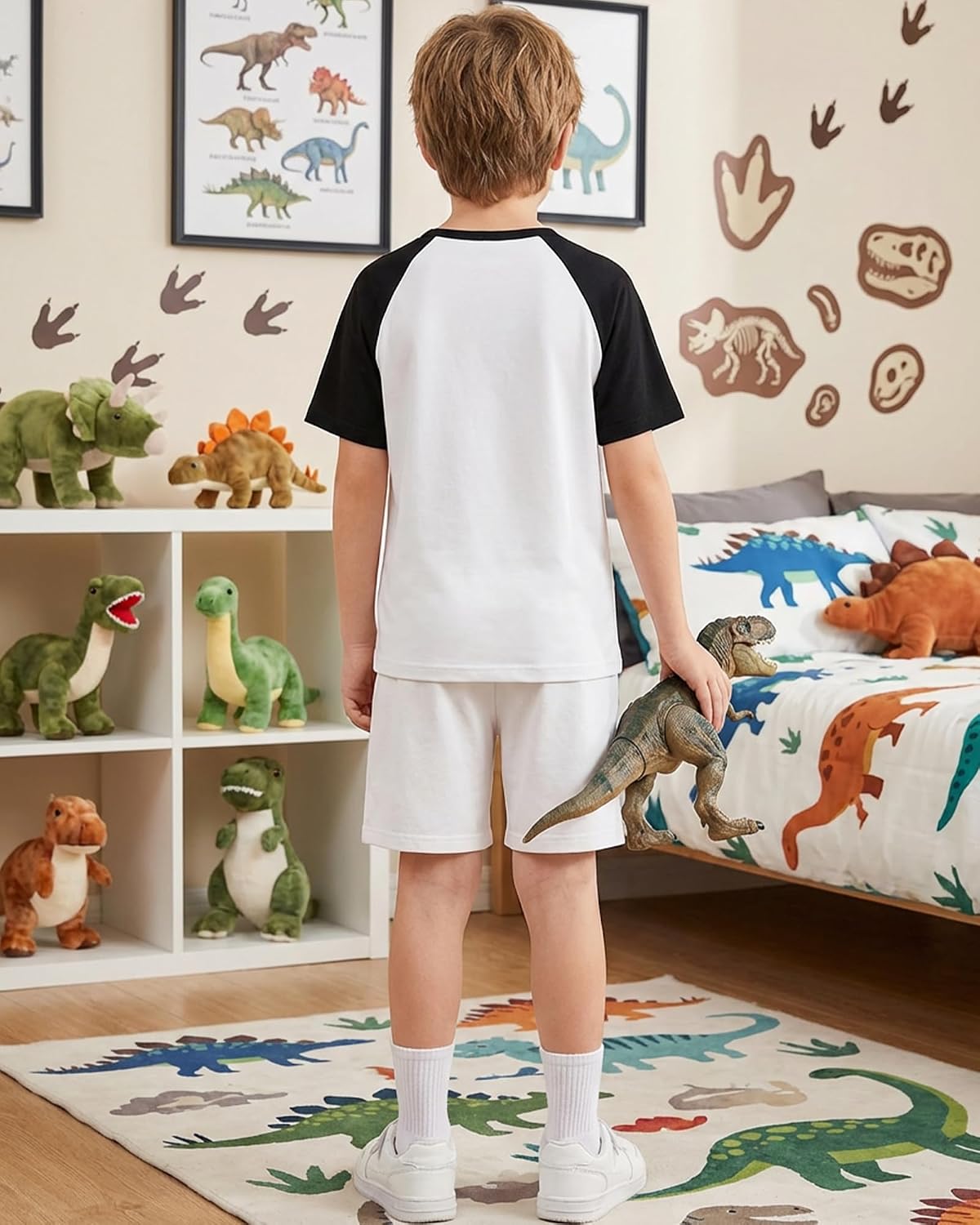 Boys Short Sleeve T Shirts Kids Crewneck Summer T-Shirts Toddler Graphic Tees Casual Soft Cool Tops 3-8 Years