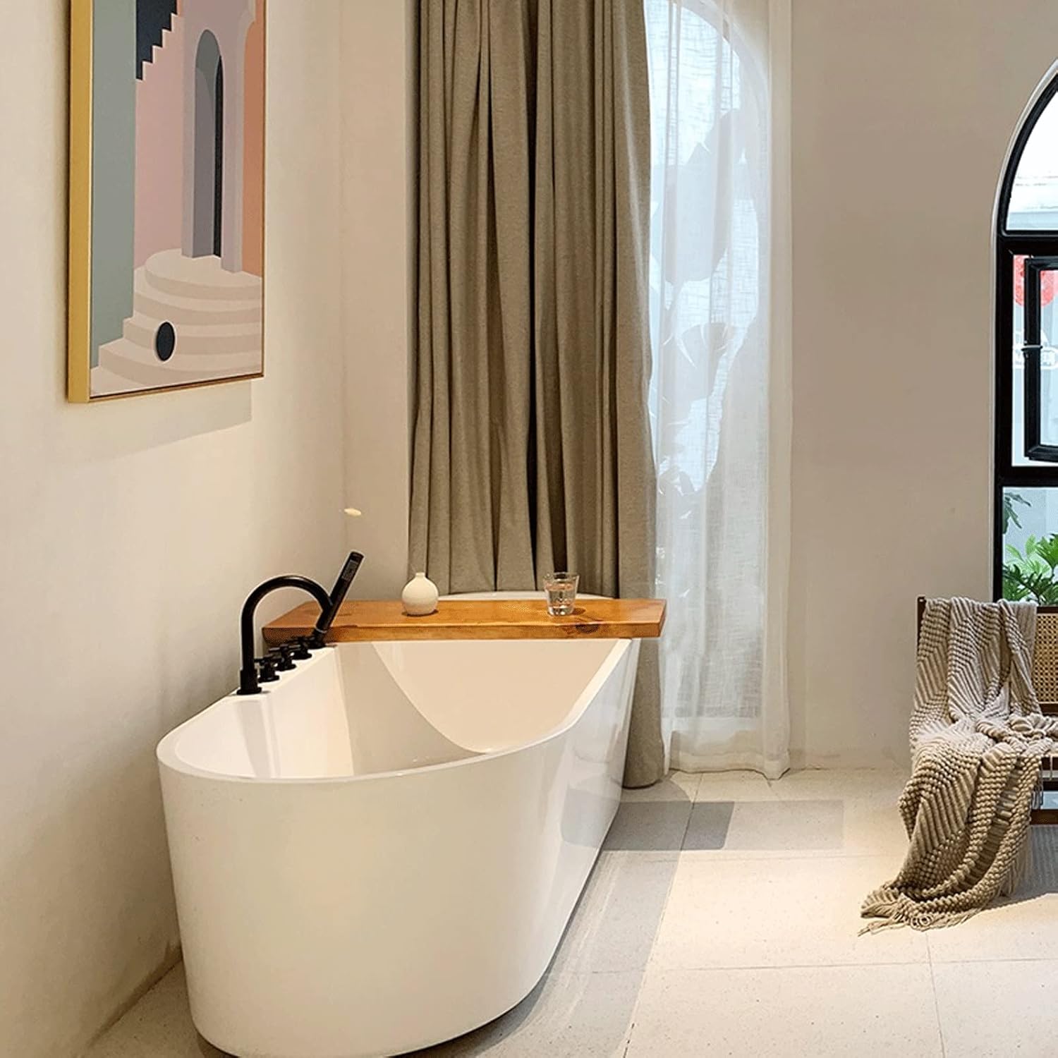 Bathtub Trays Organizer Bathroom Tray Decorative Soap Candle Storage Tablet Holder Furniture