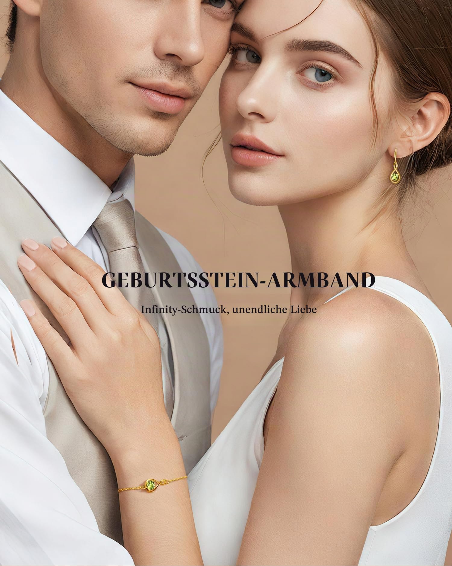 FANCIME Infinity Geburtsstein Armbänder Sterling Silber Schmuck für Damen