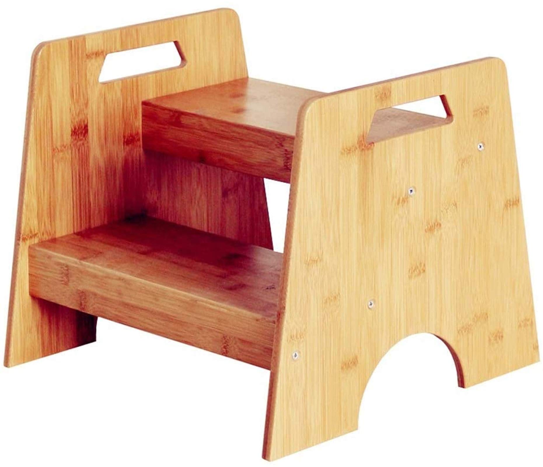 Escabeau en bois double couche pour enfants et balcon 15.7X15X13Inches