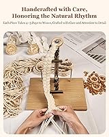 Vista 3 de Correas para esterilla de yoga para llevar, hechas a mano, trenzadas, bohemias, con borlas, correa de macramé, ajustable, gruesa, soporte