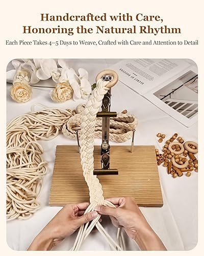 Miniatura 3 de Correas para esterilla de yoga para llevar, hechas a mano, trenzadas, bohemias, con borlas, correa de macramé, ajustable, gruesa, soporte para