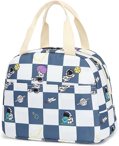 Miniatura 8 de Lonchera para niñas y mujeres, reutilizable, aislada, para la escuela, el trabajo, picnic (lunares)