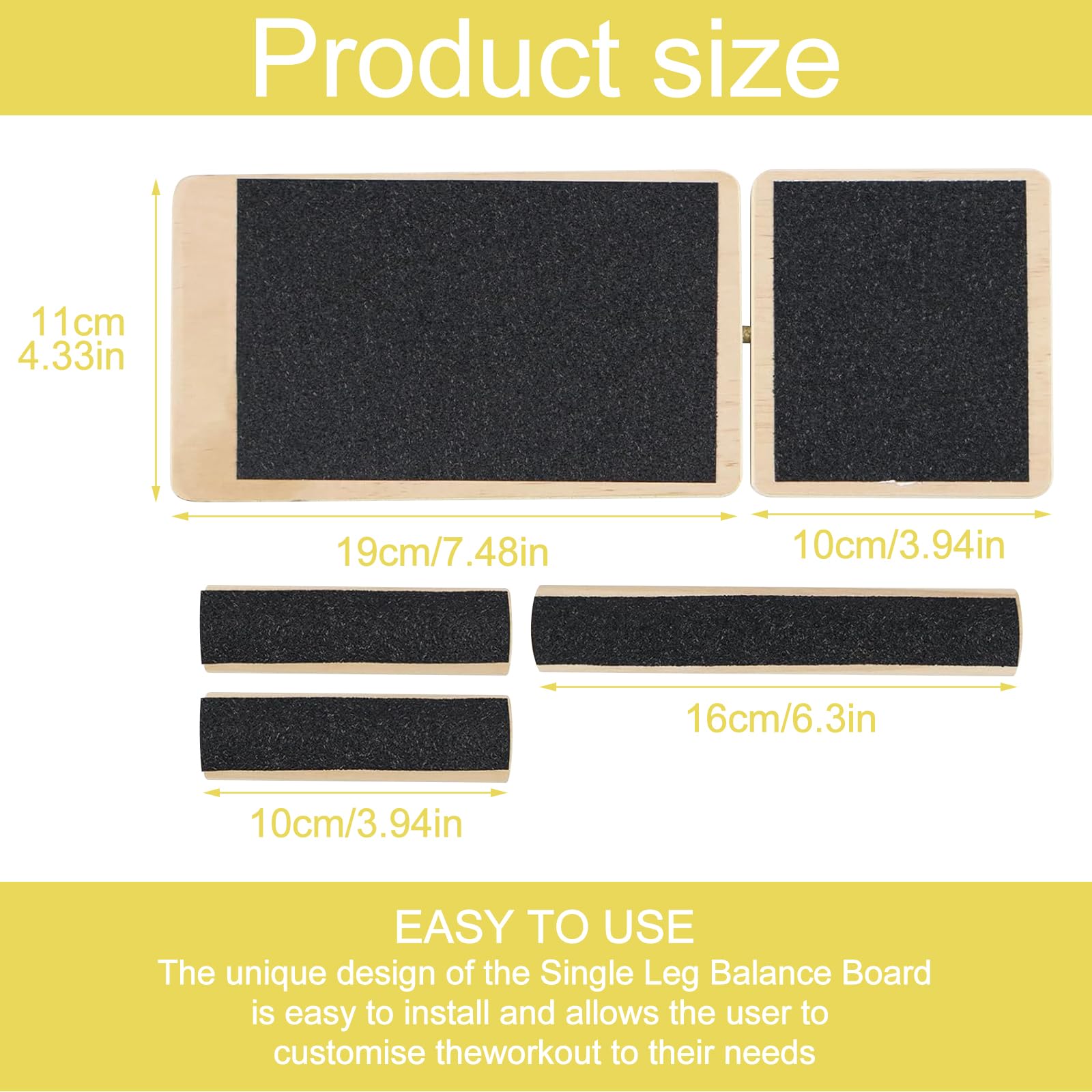 Legno Tavoletta Propriocettiva Caviglia, Balance Board, Tavola Propriocettiva Per Lo Stretching Della Caviglia, Esercizi Di Stabilità, Correzione Della Postura