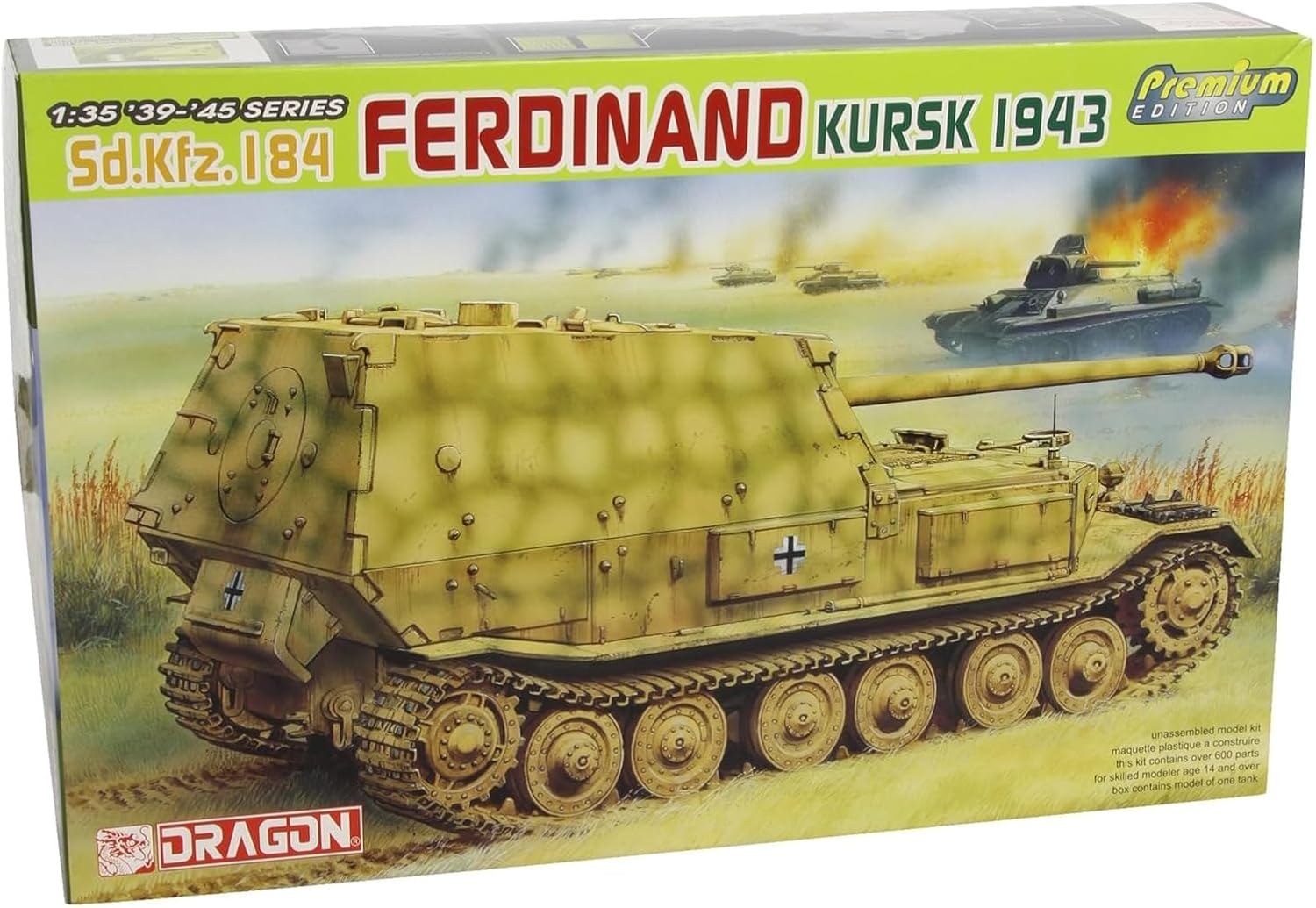 Dragon Models 1/35 Sd.Kfz. 184 Ferdinand, Kursk 1943 - Premium Edition