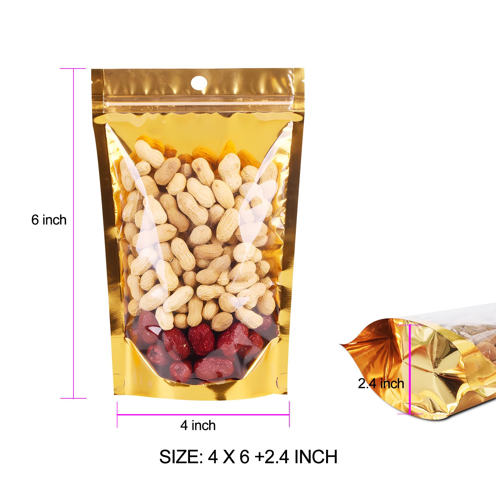 Paquete De 100 Bolsas A Prueba De Olores - Bolsas De Mylar Resellables De 3 X 4 Bolsas De Papel De Aluminio~p120282226