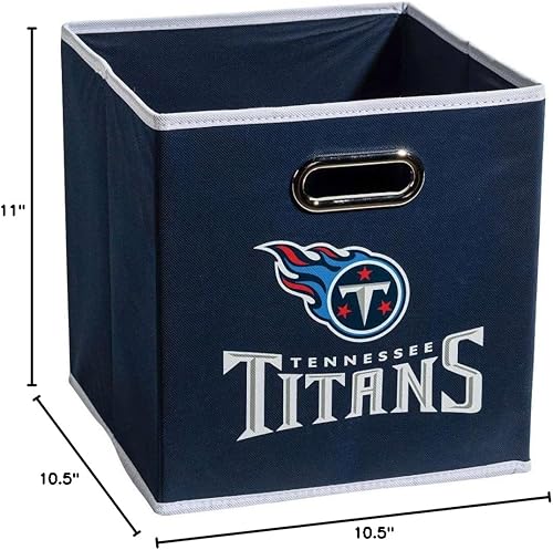 Miniatura 219 de Cubo de almacenamiento Franklin Sports, de tela, del equipo de la NFL, apto para adaptarse a contenedores de almacenamiento (11 x 10.5 x 10.5), San