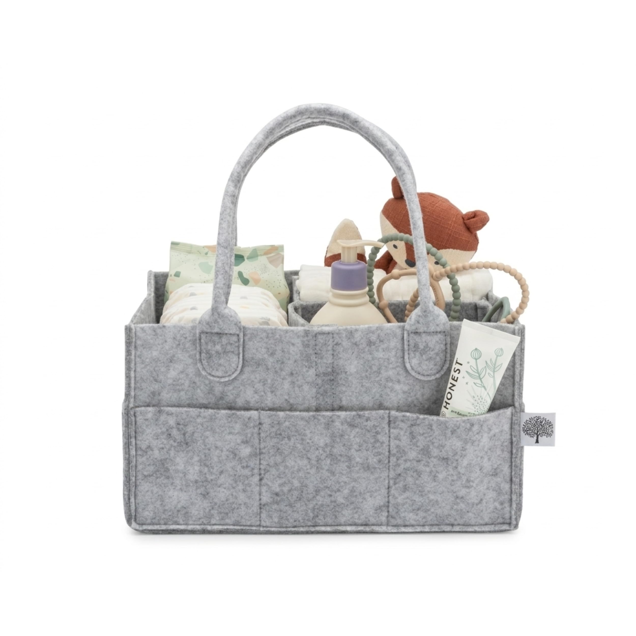 Parker Baby Diaper Caddy - Nursery Storage Bin and Car Organizer for Diapers and Baby Wipes