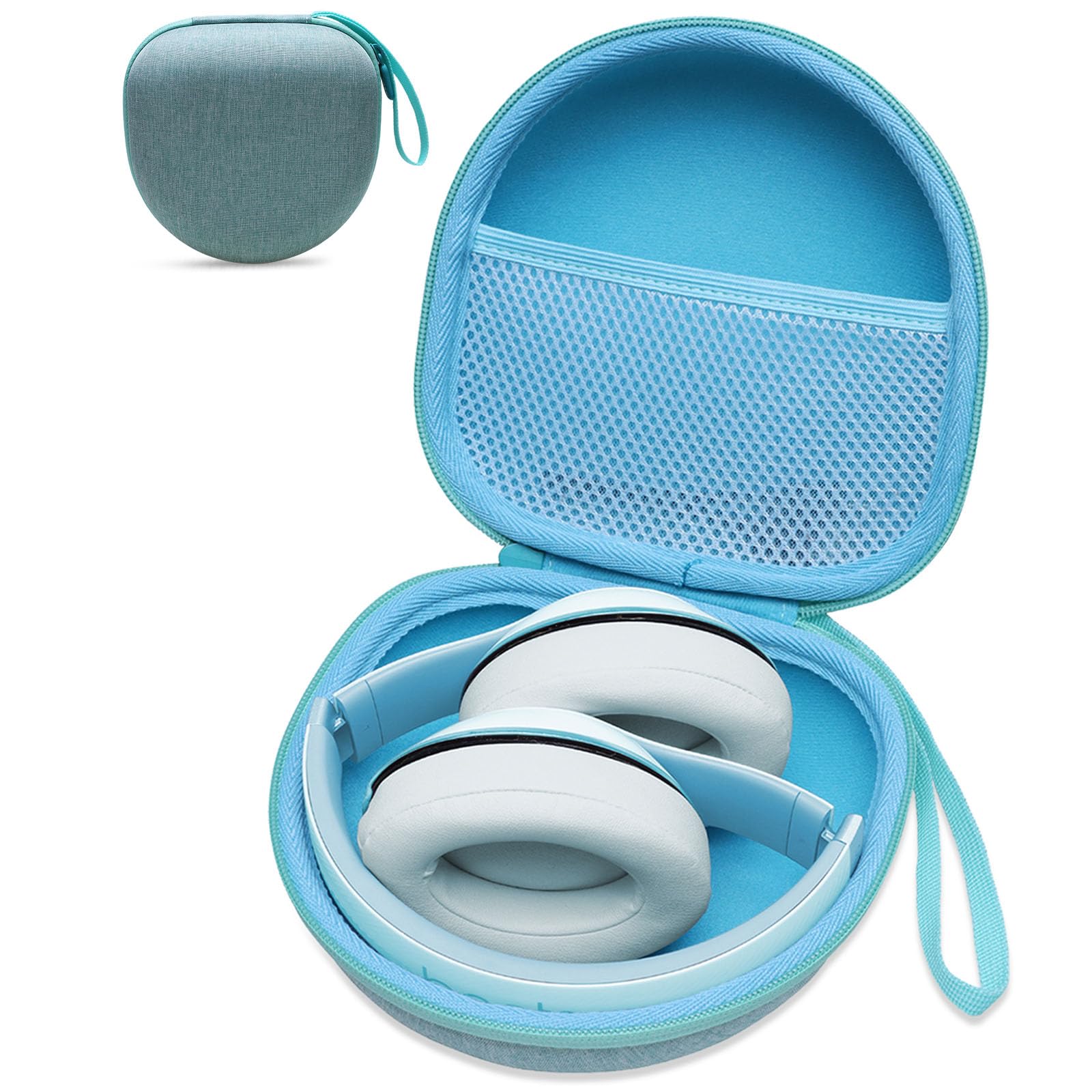 Headphone Case Compatible with BERIBES/TOZO/KVIDIO/Beats/Soundcore Anker/JBL Noise Cancelling Over-Ear Headphones, Mint Green