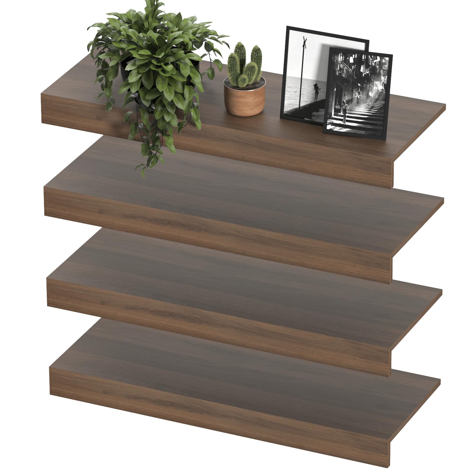 Photo 1 of ***UPDATED 6/28 AS IS/ NO RETURNS - SALE FINAL - FOR PARTS ONLY***Homesprit Wooden Wire Shelf Covers for Pantry & Closet – Wire Rack Covers for Shelves, Durable Wood Shelf Covers for Kitchen, Laundry Room, Storage Organization(Walnut,32in*16in)