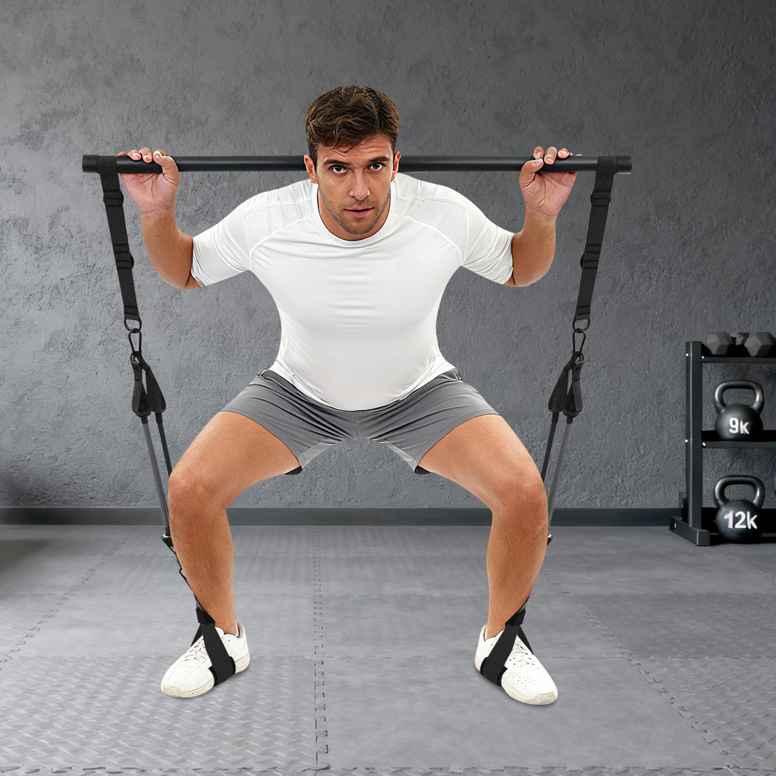 Wytrzymały, wszechstronny zestaw taśm fitness z 6 taśmami treningowymi | Przenośne urządzenie fitness w domu, wydajne urządzenie do treningu siłowego i treningu w domu