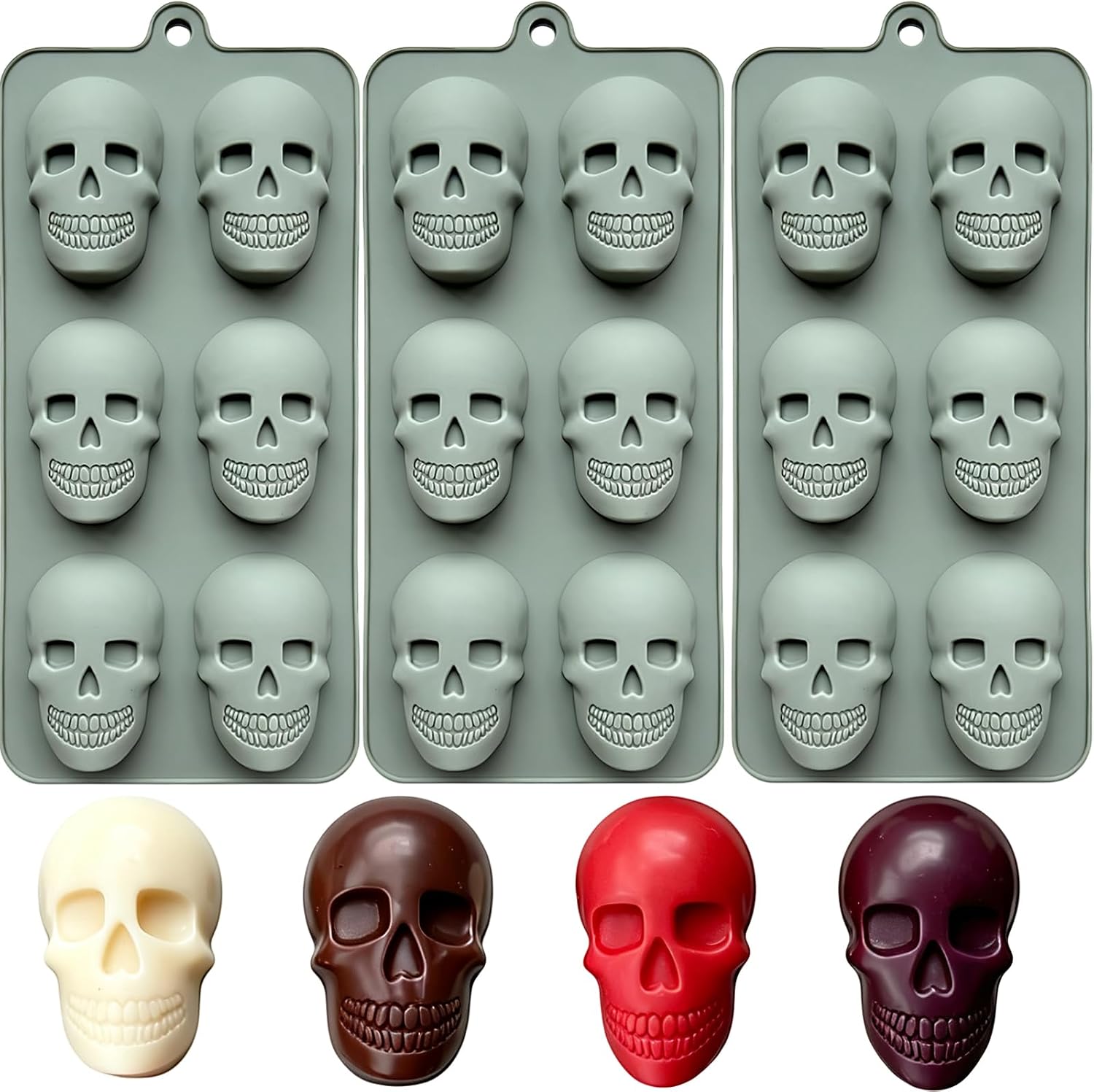 3-Pack Halloween Mini Axe Knife Silicone Molds，Knife Chocolate Candy Molds for Ice Cube Gummy, Soap, Resin Halloween Party Cupcake Toppers