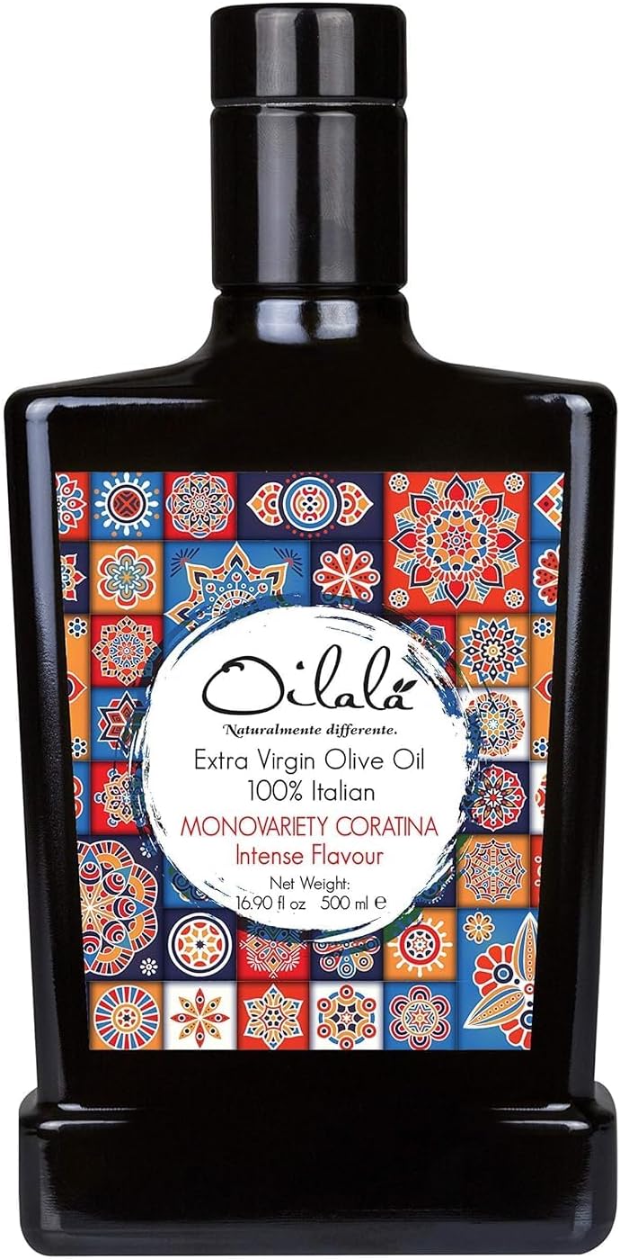 - Oilala Extra Virgin Olive Oil, Robust Flavor, High Polyphenols, 707 mg/kg High Hydroxytyrosol London IOOC Gold Medal! Italian Farm Puglia, Italy, Coratina, 2024/25 Harvest, Polyphenol rich, 500ml (16.9 FL Oz)