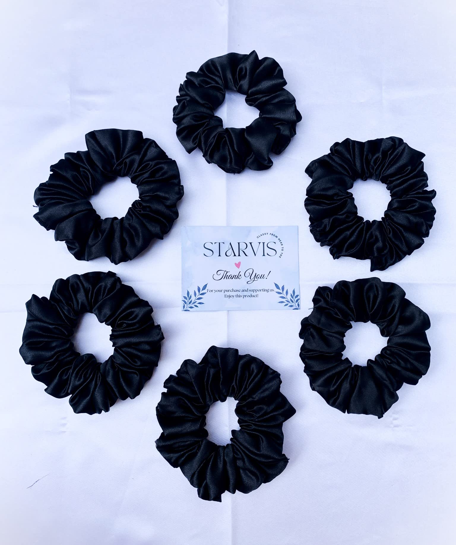 Amazon | Starvis ソフト ラグジュアリー ブラック サテン シュシュ XL 