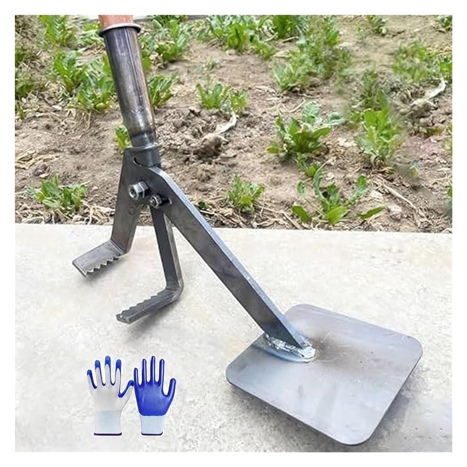 Wytrzymały ręczny ściągacz o dużej wytrzymałości, rozmiar 92 cm, zaprojektowany do wyrywania sadzonek, krzewów, winorośli, cierni i słupków ogrodzeniowych z dużymi korzeniami. Ergonomiczne narzędzie