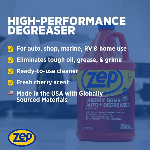 Zep Cherry Bomb Auto+ Degreaser & Cleaner - For Auto, Marine, RV, Home - 1 Gallon