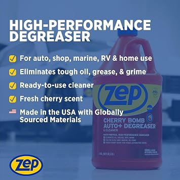 Zep Cherry Bomb Auto+ Degreaser & Cleaner - For Auto, Marine, RV, Home - 1 Gallon