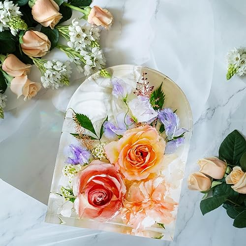 Miniatura 3 de Moldes de resina de silicona, molde de fundición de resina epoxi para preservación de flores, sujetalibros y arte de bricolaje (arco)