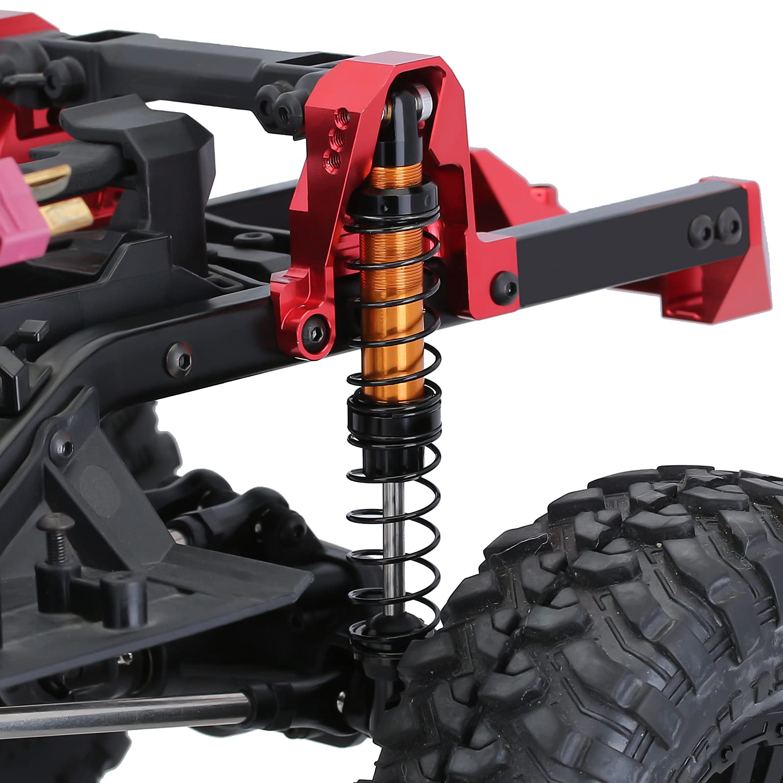 Runup Amortiguadores de metal, amortiguadores RC para 1/10 RC Crawler Auto Axial SCX10 90046 AXI03007 TRX4 TRX6 D90 CC01, 4 unidades (80 mm)