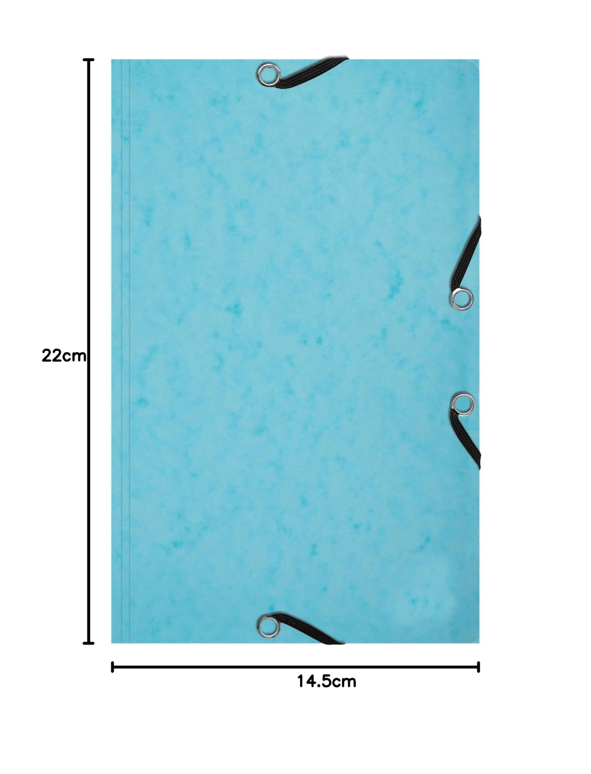 Exacompta 10 Sammelmappen mit Gummiband 14,5 x 22 cm + 25 Karteikarten