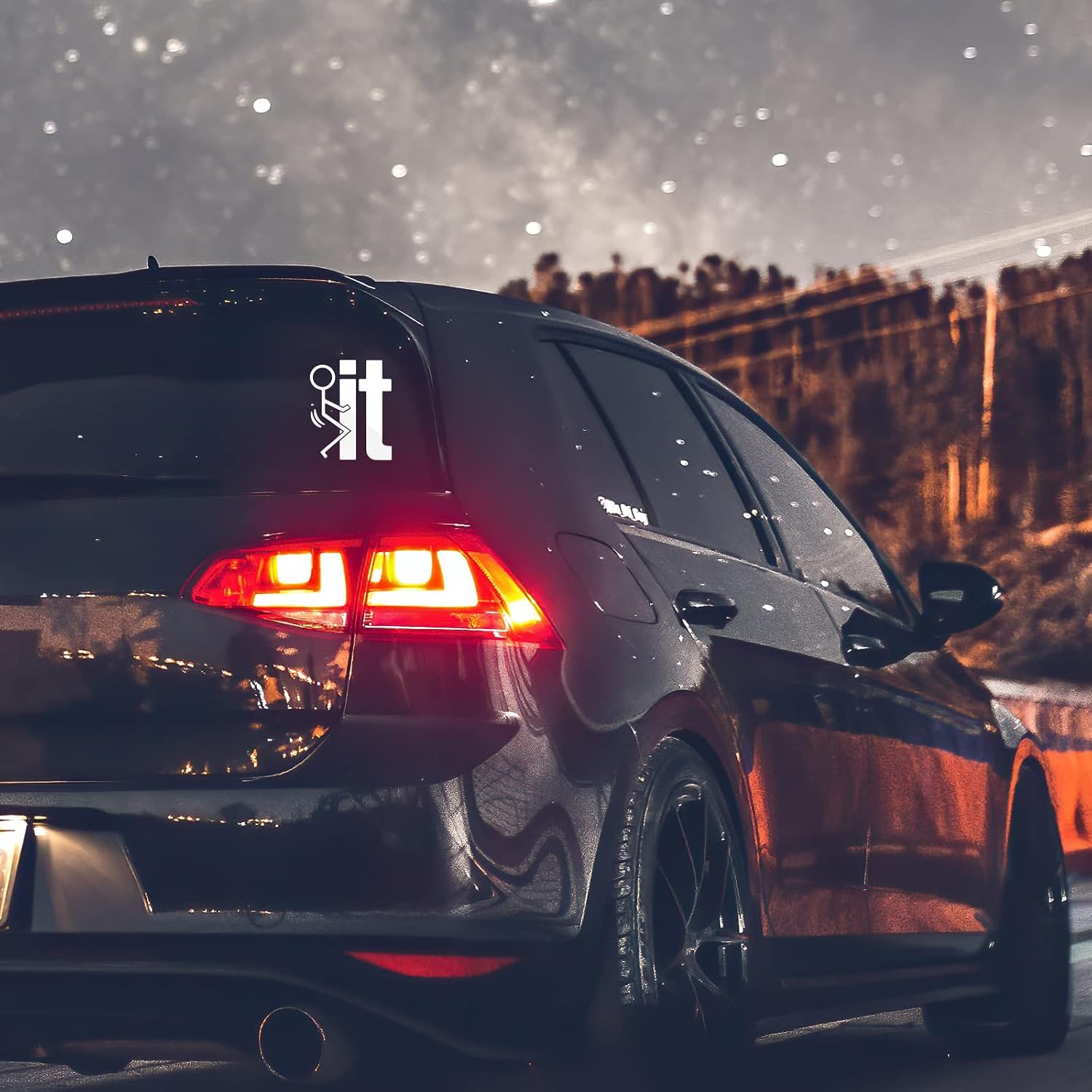 FK IT Funny JDM Sticker Decal Notebook Car Laptop 4" x 5" (White)