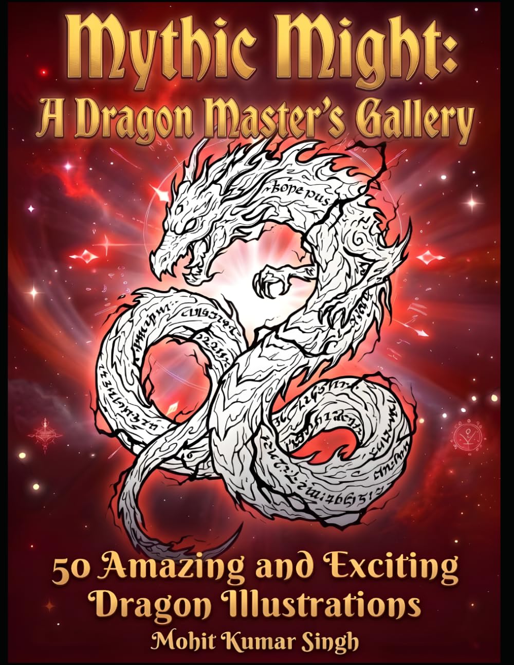 Mythic Might: A Dragon Master’s Gallery: 50 Amazing and Exciting Dragon Illustrations for Adults and Teens — A Fantasy Art Collection for Relaxation and Creativity