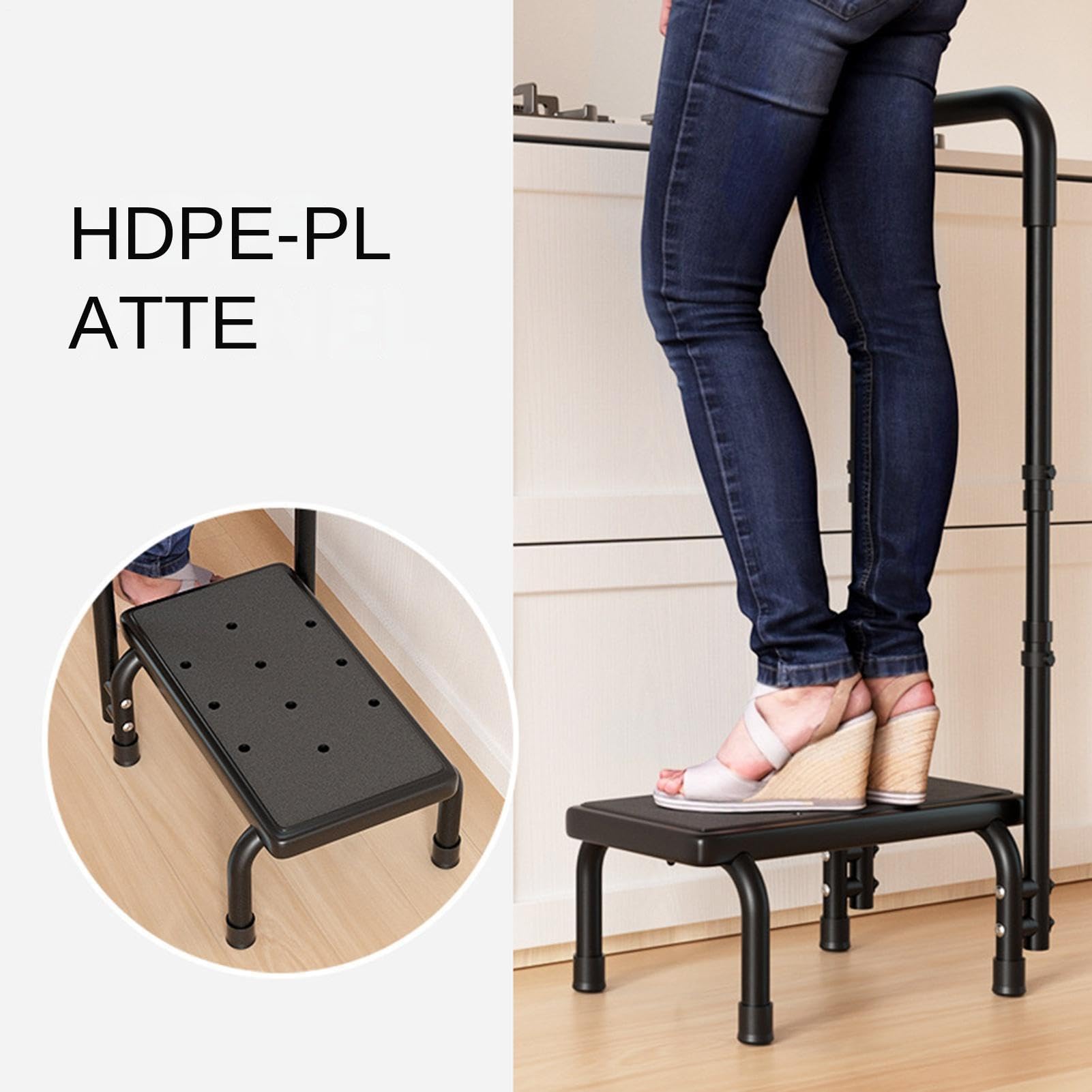Sgabello per anziani, regolabile in altezza, struttura stabile | Sgabello leggero per bagno, doccia, camera da letto, armadio, bambini, adulti, anziani, stabile