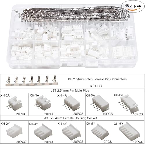 Miniatura 5 de Preciva - Juego de herramientas de prensado, juego de alicates de trinquete Preciva Dupont con 1550 conectores Dupont de 0.100 in y 460 conectores