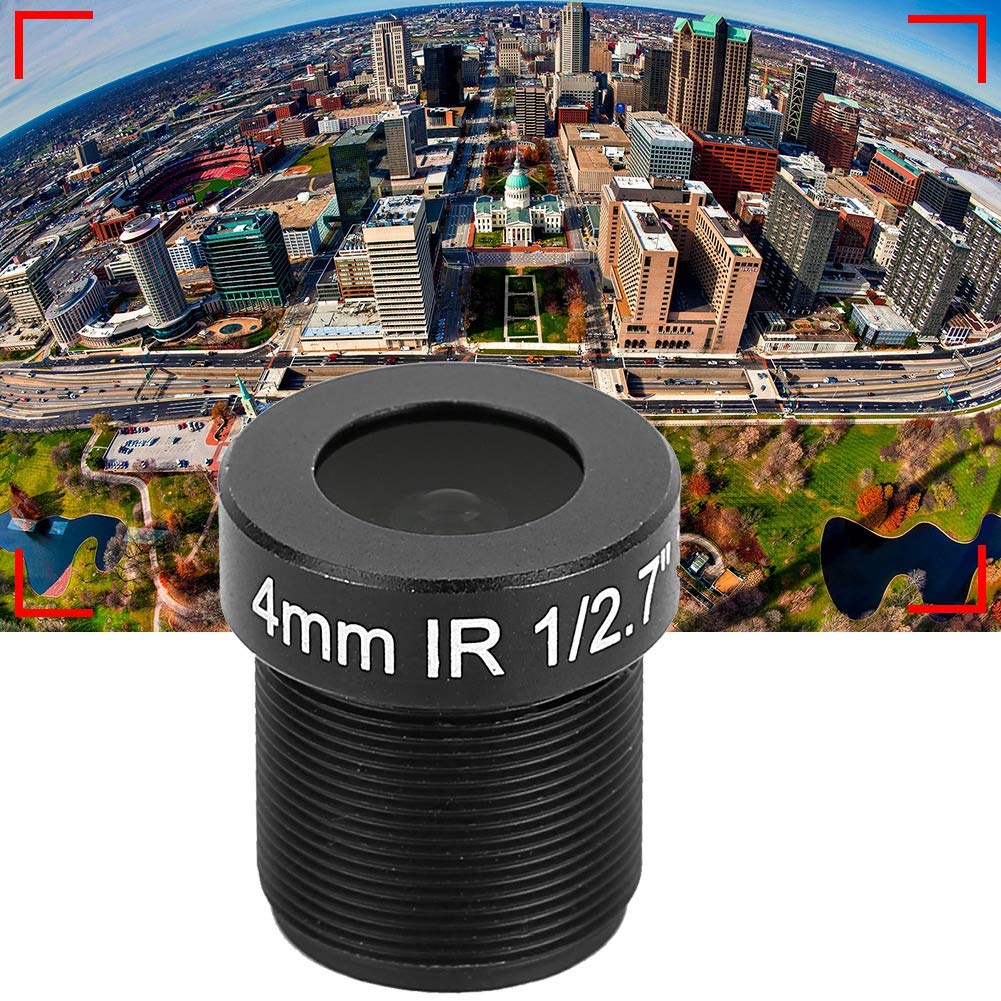 CCTV 4mm 3MP HD Obiettivo Scheda di Sicurezza Sostituzione Obiettivo della Fotocamera con Lunghezza focale Fissa, Obiettivo Pixel ad altissima Definizione 12M Adatto per Il Sistema