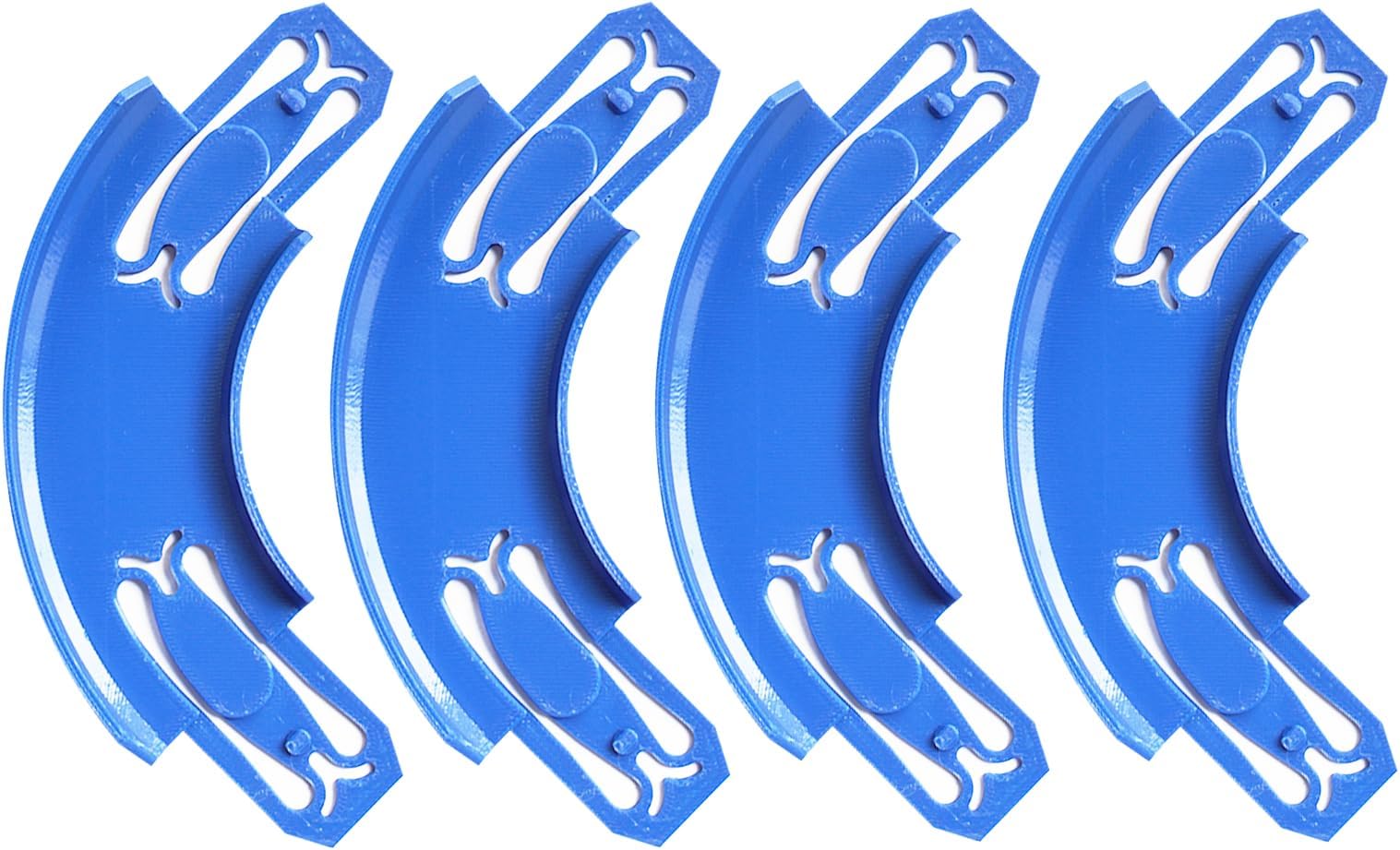 Racetrack Connectors Compatible with Hot Wheels,90 Degree Banked Turn,4 Packs(Blue)