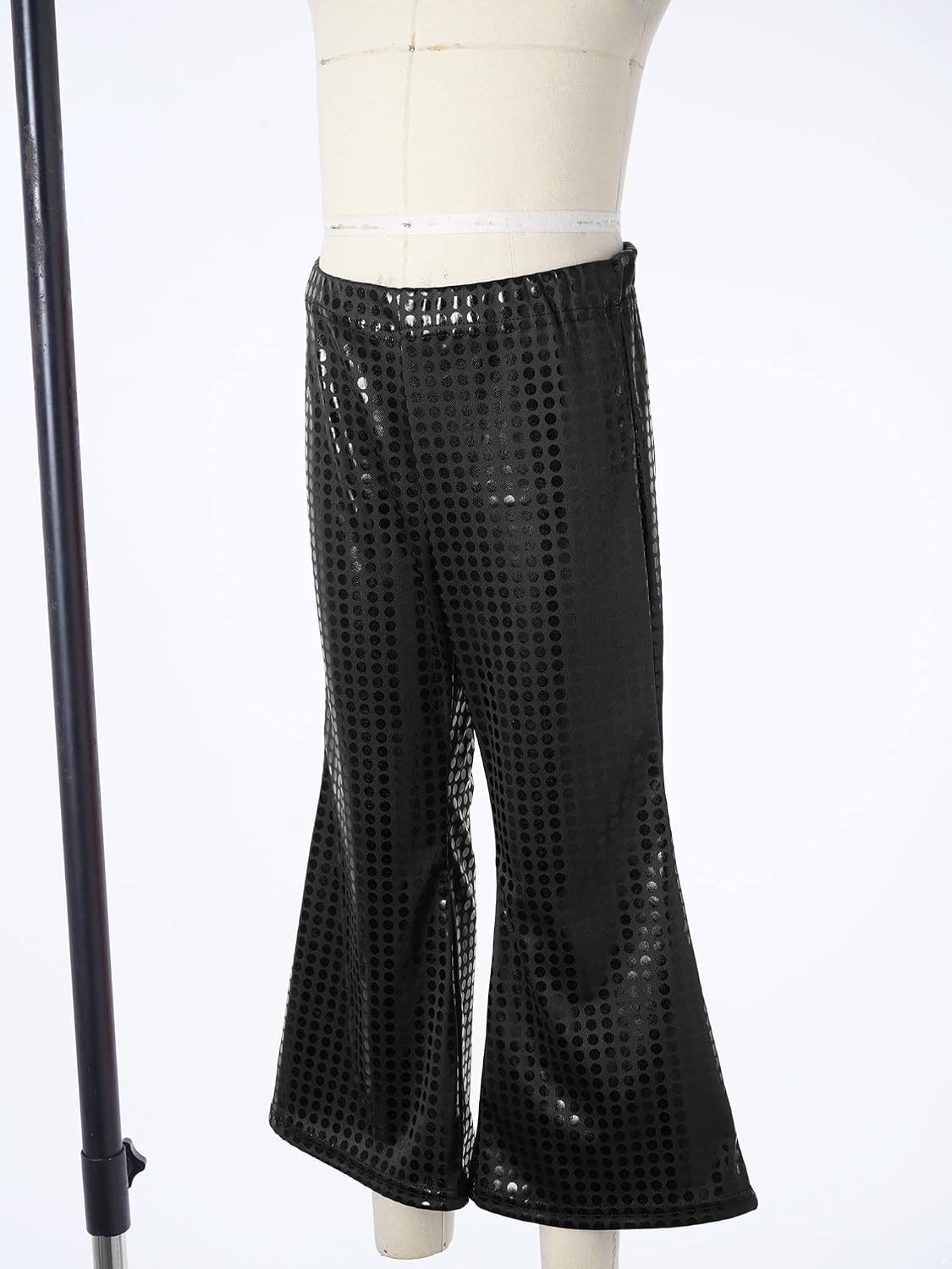 Jhaoyu Kids Boys Girls Shiny Sequins Flares Pants Bell Bottoms Trousers Hip Hop Jazz Dance Costume Streetwear