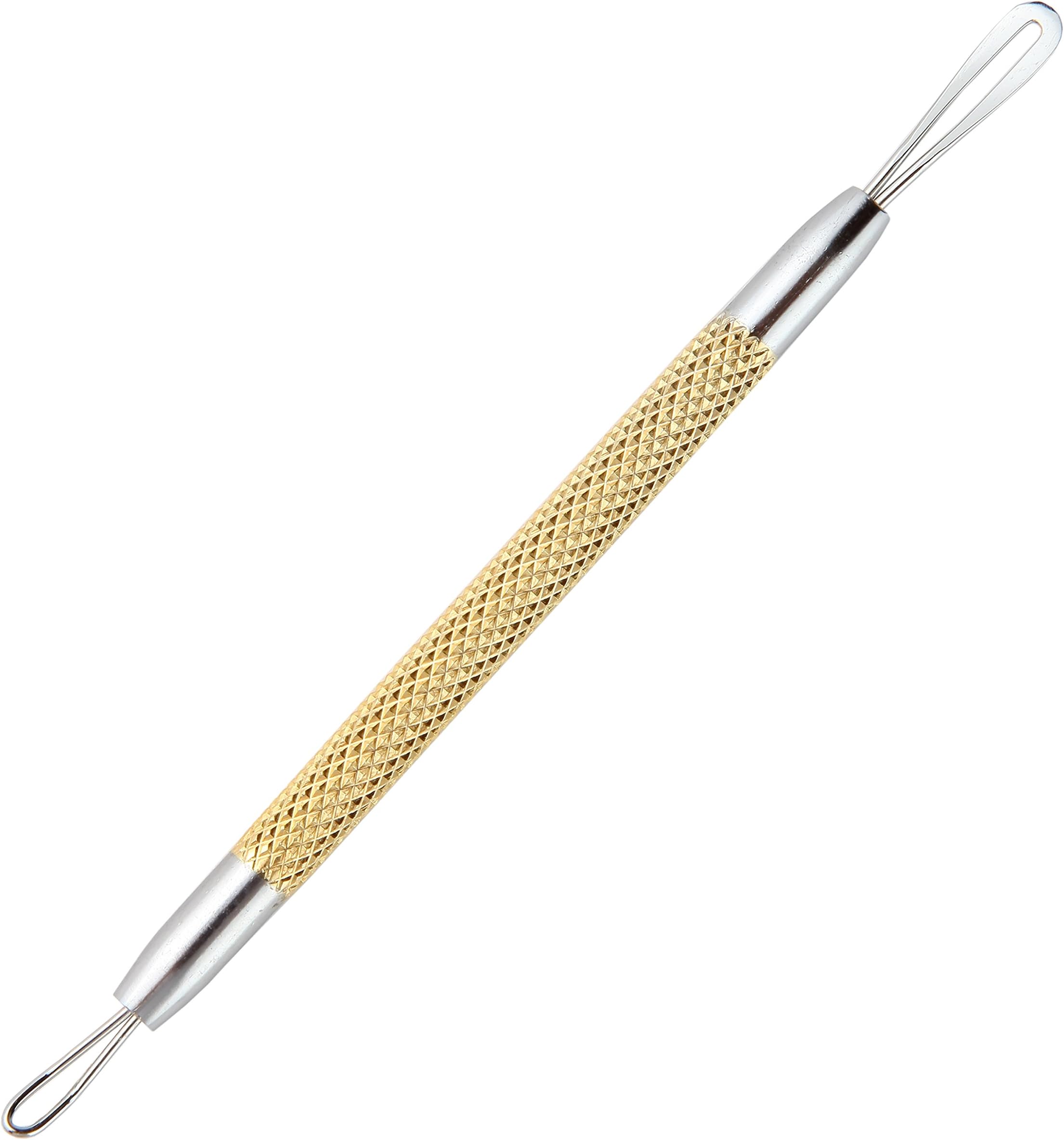 Blackhead Whitehead Acne Removal Tool - Pimple Popper Remover to Properly Unclog Your Pores - Healthy Skin Care For Women - Gold Shimmer