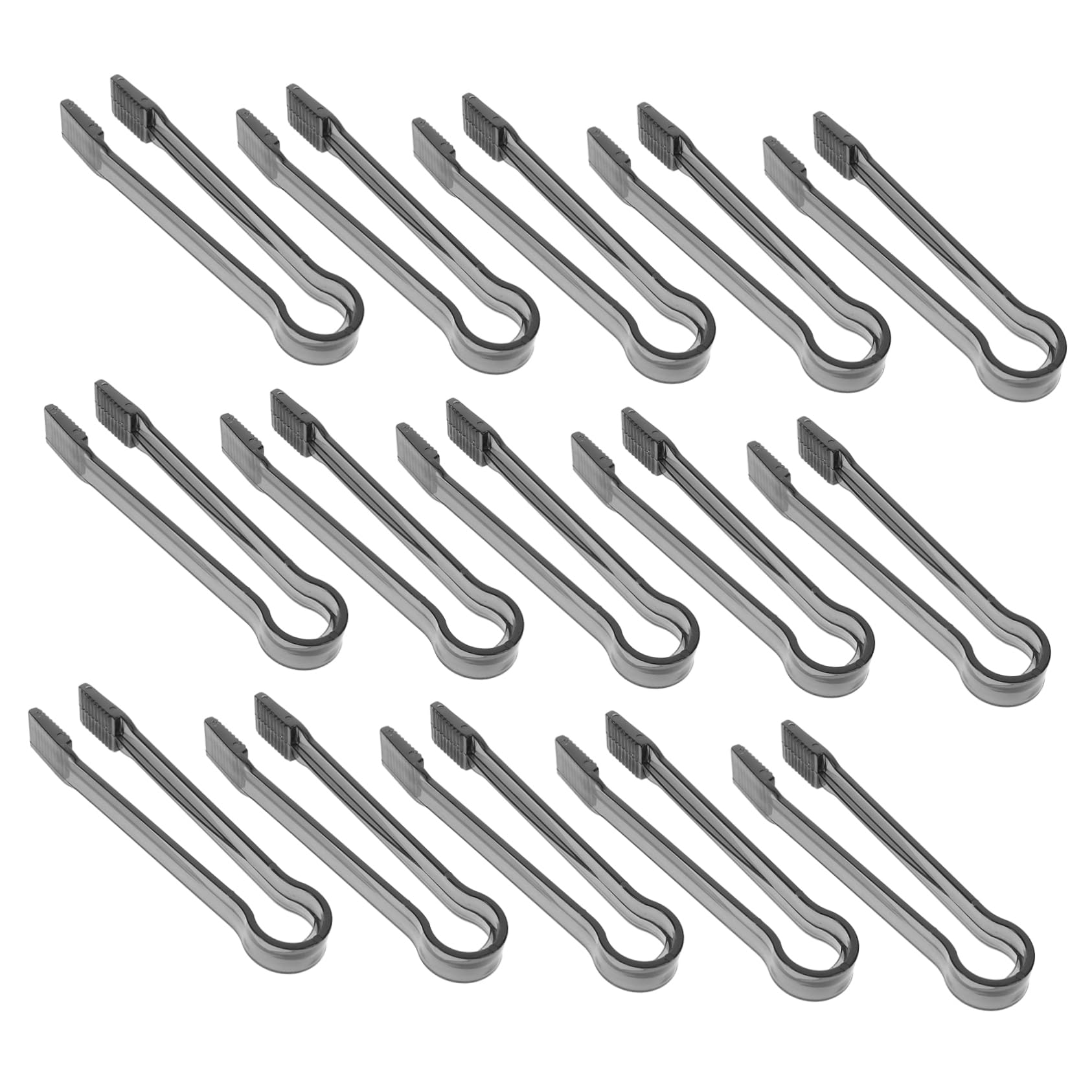 STOBAZA 15pcs Transparent Mini Food Tongs Versatile Serving Utensils for Ice Appetizers Desserts for Parties Events Gatherings Easy to Clean Reusable