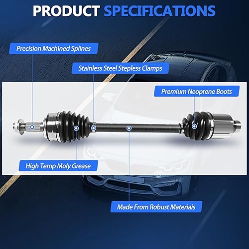 Miniatura 4 de Ejes CV delanteros FWD repuesto para Honda Odyssey Truck Van 3.5L V6 2007-2010, par de ensamblaje de eje articulado CV para conductor y pasajero LH