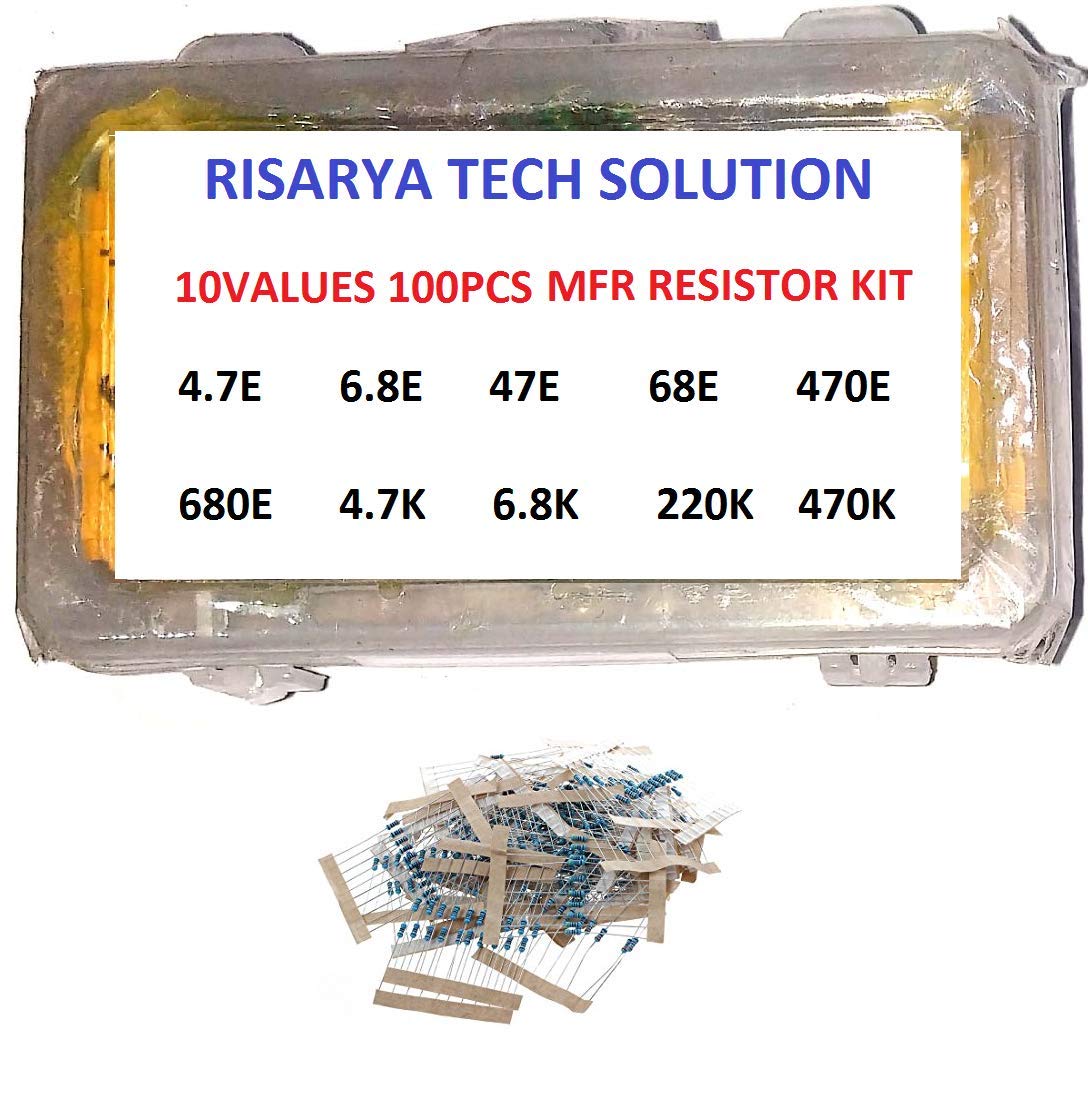 RISARYA MFR RESISTOR KIT-C OF 10VALUE(100-PCS) 10PCS EACH 1% 1/4W
