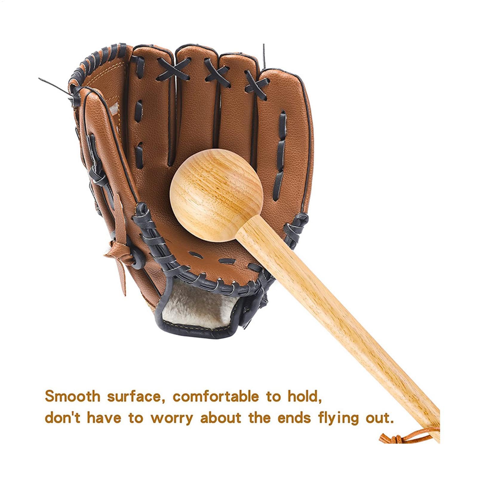 Baseball Glove Hammer, Softball Glove Hammer, Glove Shaping Hammer, Rubber Wood Glove Hammer, Glove Wrap Band, Bouncy Practice Ball, Baseball Hammer Tool for Adult and Youth