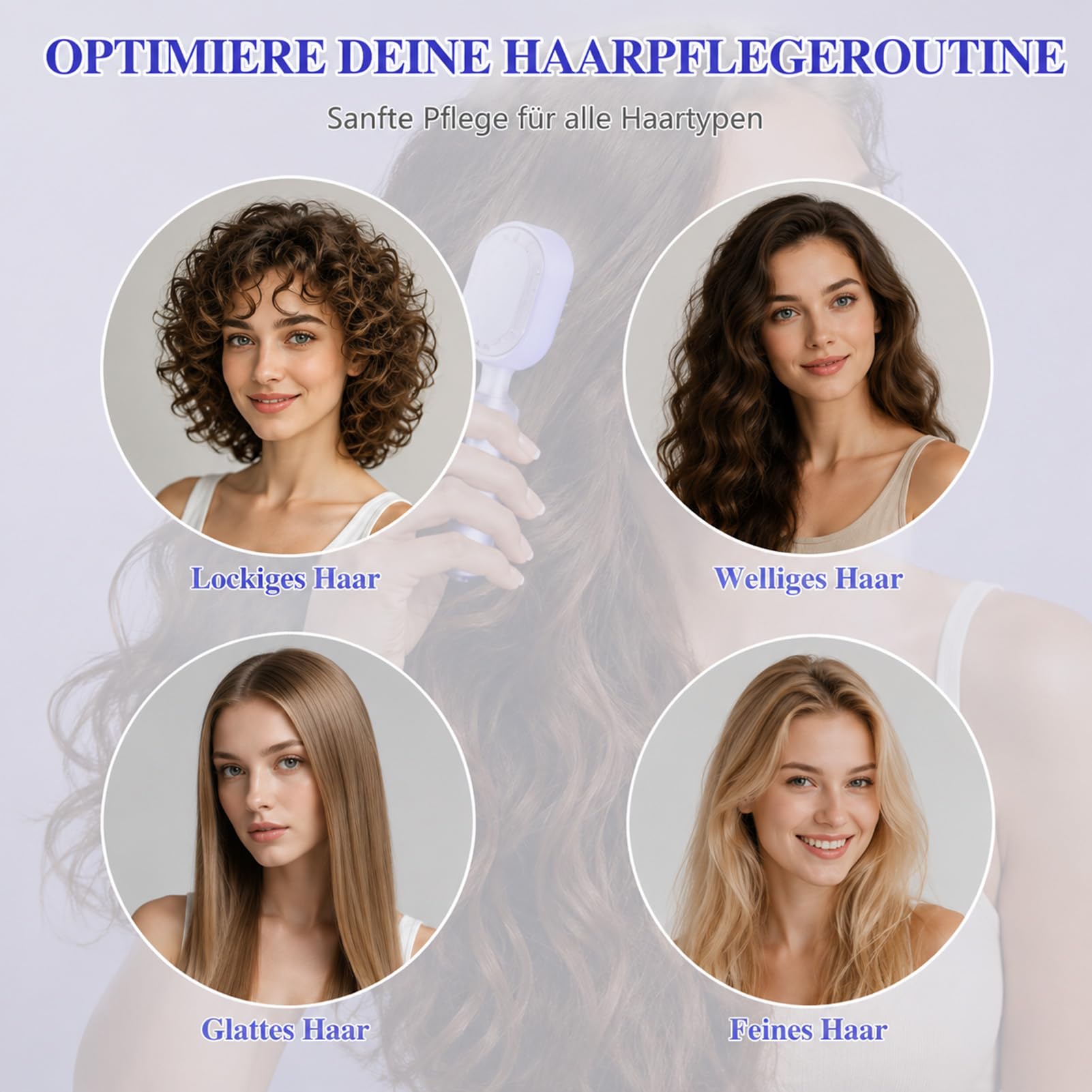 3 in 1 Elektrischer Sprüh-Luftkissen-Massagekamm, Luftkissen-Massagekamm zur Kopfhautpflege, Entwirrungsbürste mit Nachfüllbarem Ätherischem Öle, Antistatisch für Damen & Herren (Rosa)