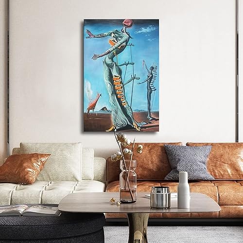 Vista 122 de 40 pinturas famosas de Dali - Salvador Dalí - El Ángelus arquitectónico del mijo - Póster artístico en lienzo y arte de pared, póster moderno