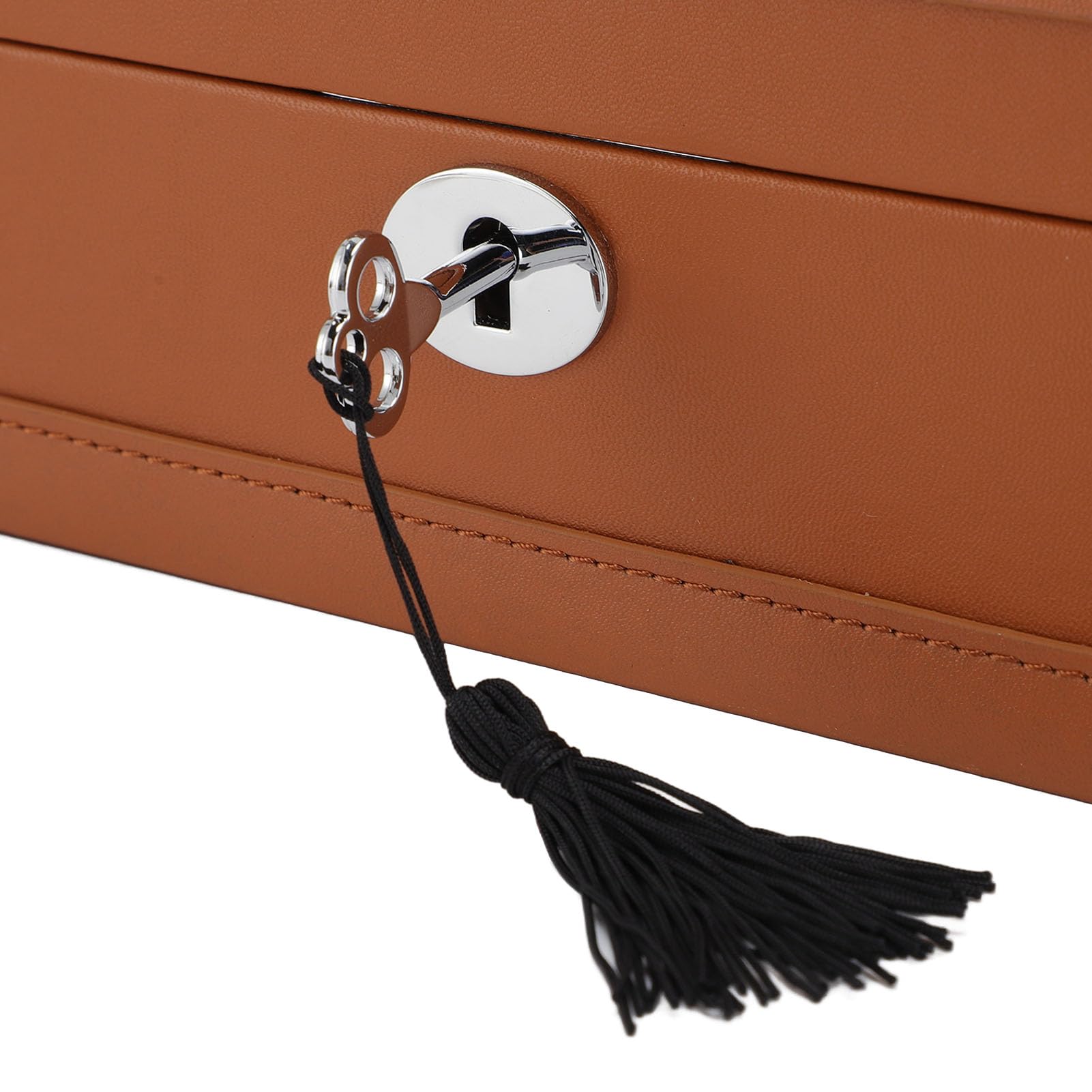 Qcwwy Vetrine per Orologi, Armadietti, Custodie per Organizzatori di Viaggi e Accessori (BROWN)