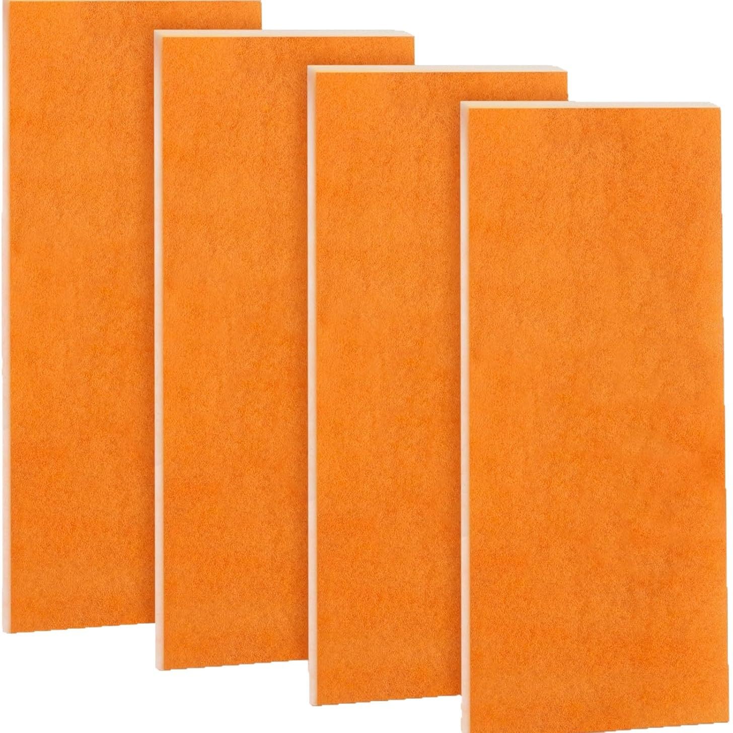 Confezione da 4 cartucce filtro dell'aria, ricambio per Renewaire ERV EV90P EV200 EV240 EV300, filtri di ventilazione in fibra di poliestere per casa, camper, arancione, 267 x 552 x 25 mm