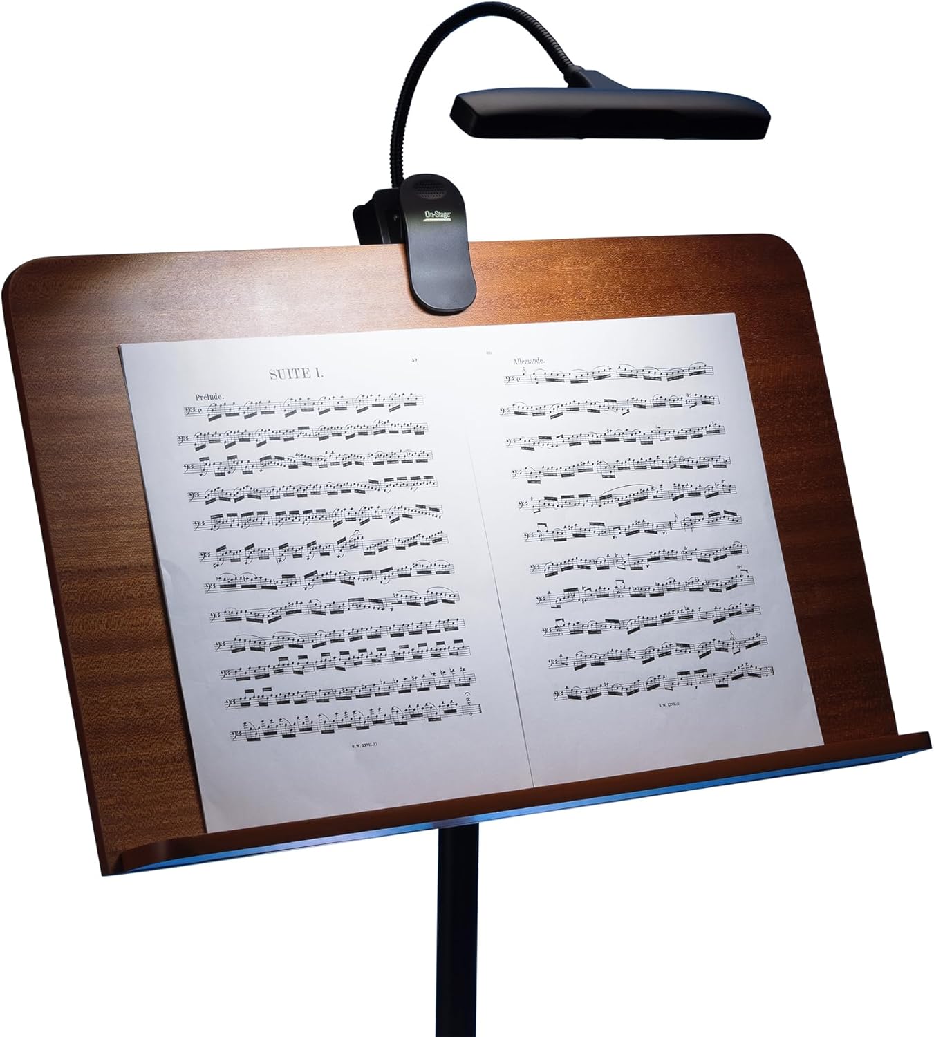 On-Stage LED510 Clip-On LED Orchestra Light (Sheet-Music-Stand Lighting, Tabletop Base, Adjustable Gooseneck, High- and Low-Intensity Modes, Portable Lamp, DJ, FOH, AC Adapter or Battery Powered)