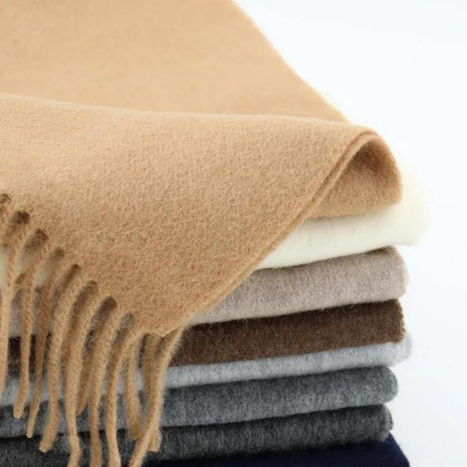 Wool Scarf Solid Color – Soft Warm Shawl Wrap, Unisex Couple Scarf For Winter Cold Weather