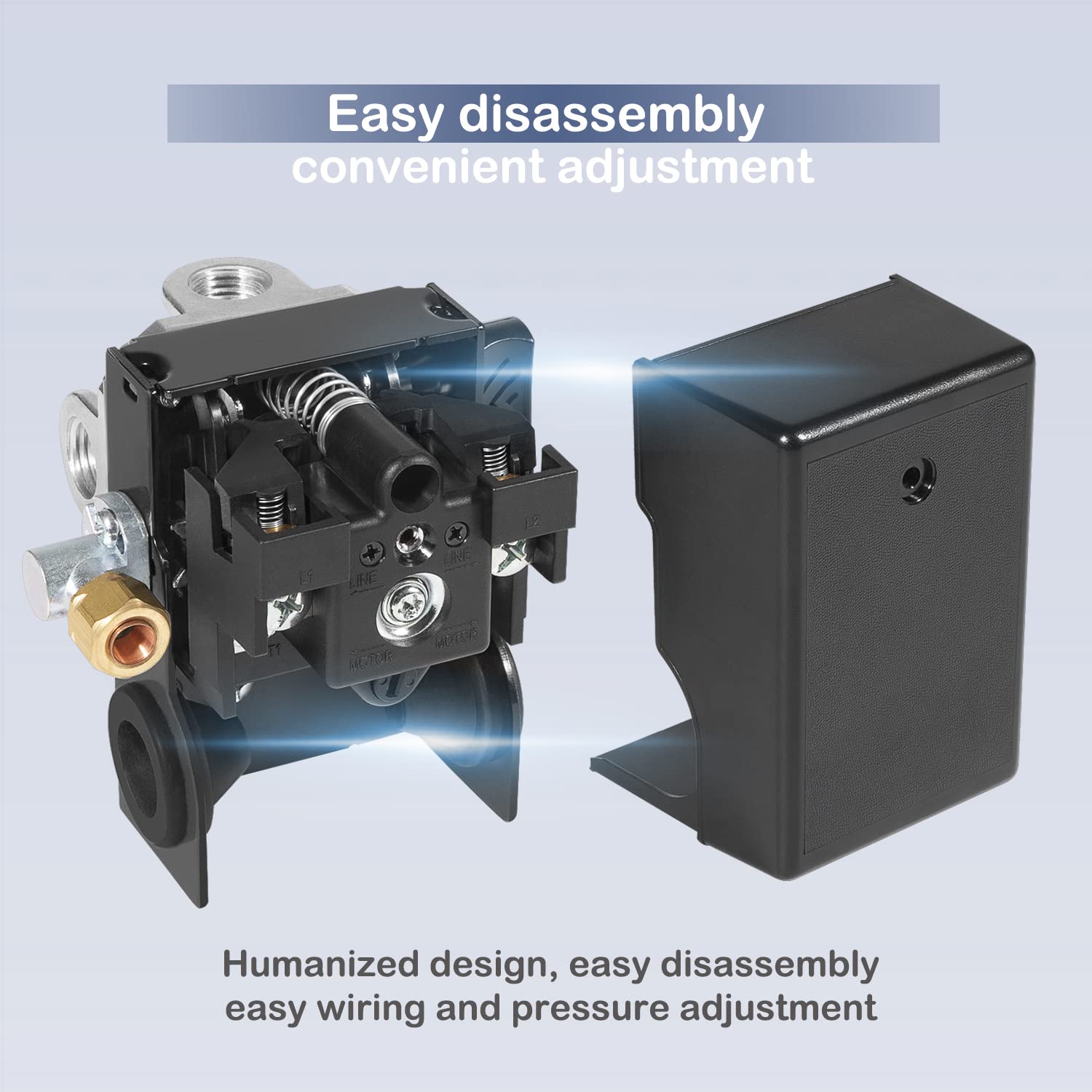 Pressure Switch With Unloader & 4-Port Manifold - 135-175 PSI For Ingersoll Rand Air Compressors