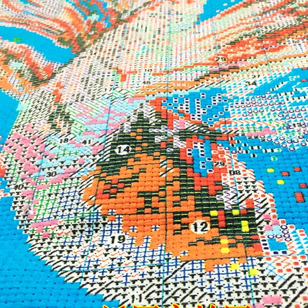 クロスステッチ完成品　魚 Amazon | 針仕事 魚 プリント プリンセス 金魚 クロスステッチセット