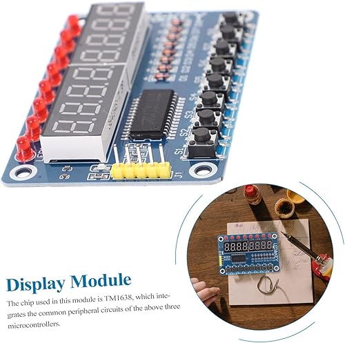 Miniatura 2 de Microcontrolador Tm1638 del módulo de 8 llaves del tubo de Digitaces 8 pedazos compatibles 4