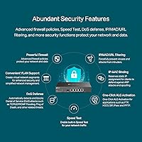 Vista 5 de TP-Link ER7206 Enrutador VPN Gigabit con múltiples WAN profesionales por cable de mayor capacidad de red Firewall SPI Integración de Omada SDN