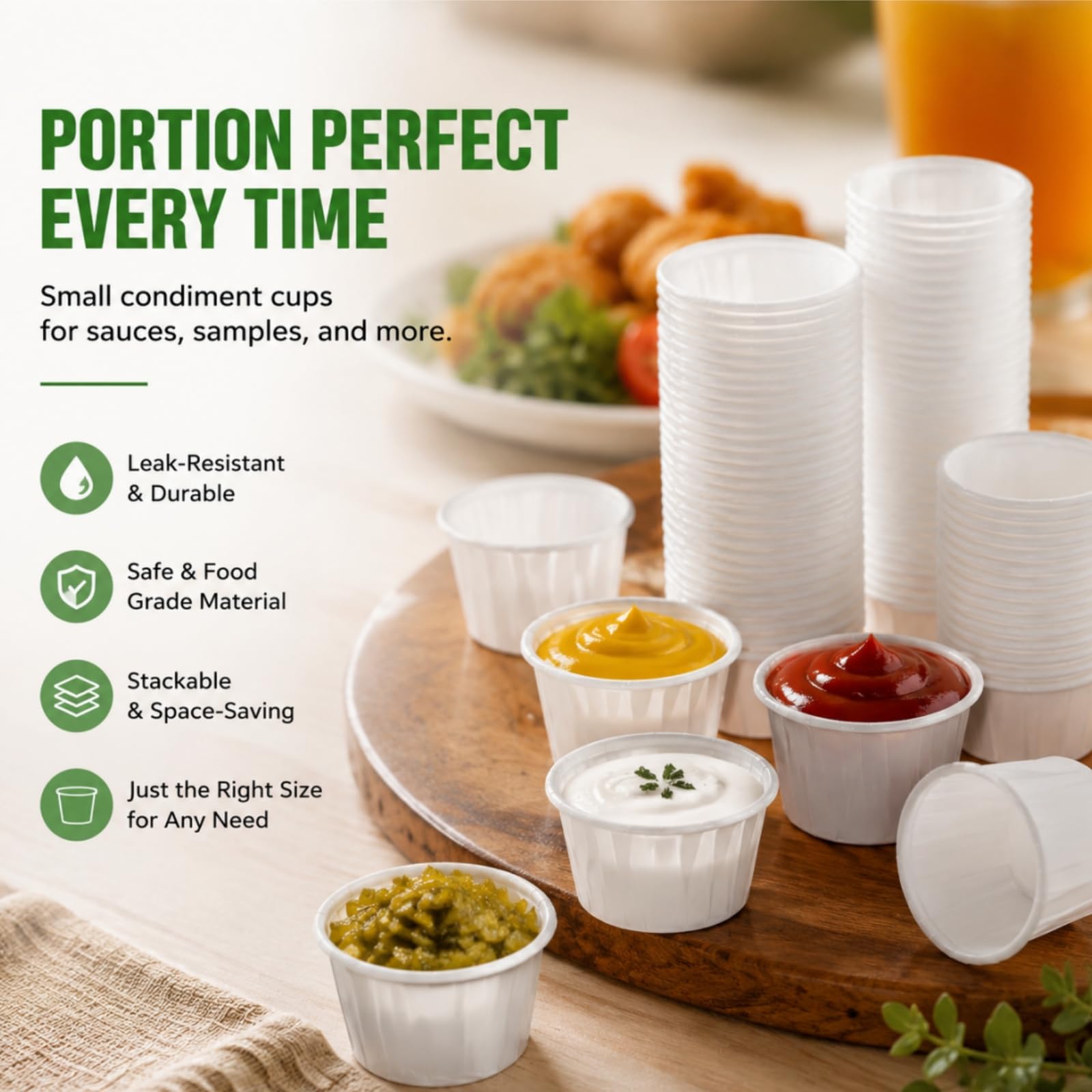 Dicunoy 1000 tazas de papel de 0.5 onzas, desechables, tratadas en blanco, para medir, medicamentos, muestras, chupitos de gelatina, degustaciones, postres